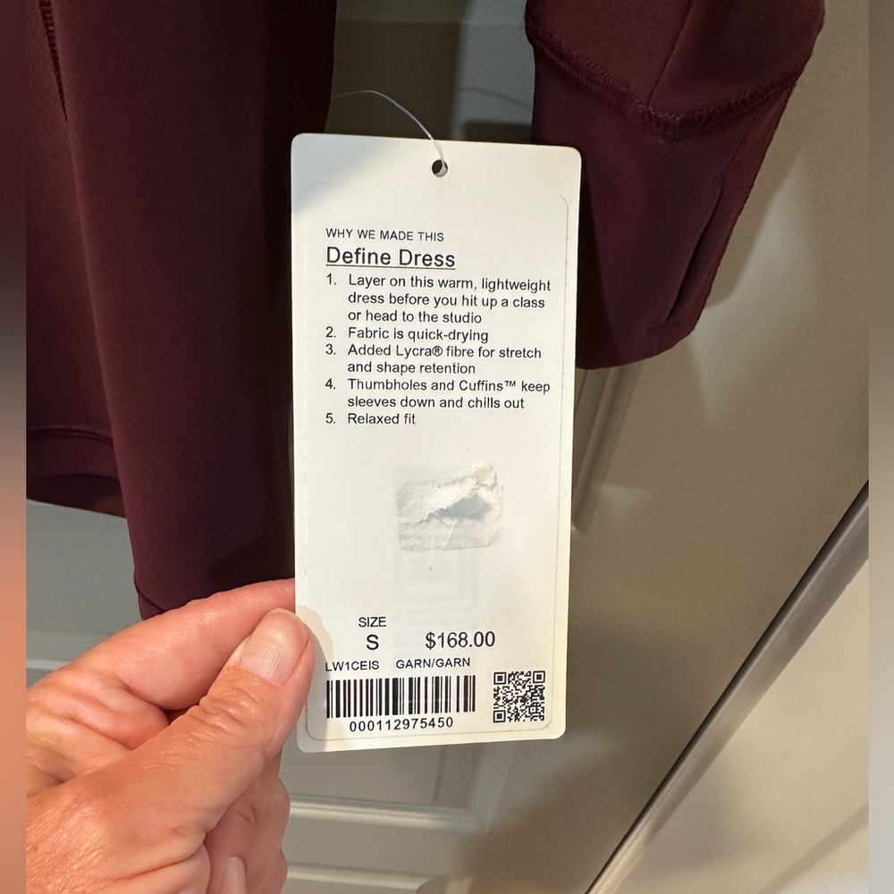 Lululemon Red “Define” Dress, Women’s S - NWT - Picture 4 of 5